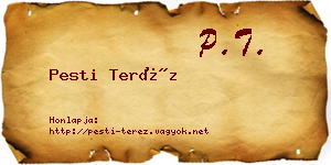 Pesti Teréz névjegykártya